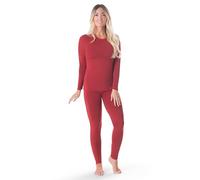 Rocky Thermal Underwear Women Long Johns Womens Thermals Top Bottom Set Fleece Lined Under Wear Clothes Base Layer Thermals, Rust, XS