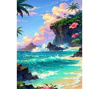 Rocky Waves 50 Piece Jigsaw Puzzle for Adults, Creativity, Challenging and Difficult Puzzle, Brain Teaser Puzzles for Adults 50 Pieces for The Whole for Women, Men