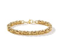 Rockyu Men's Bracelet, Gold, Black, Silver, Chain Bracelet, Thick, Nascan Bangle, Attachment Style, Stainless Steel, Hypoallergenic, Cool, Hip Hop, Party, Accessory, Boyfriend, Gift, Stainless Steel
