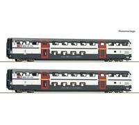 Roco 6200215 SBB A IC2000 1st Class Bi-Level Coach Set (2) V