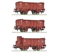 ROCO 6600088 HO Scale Set Three Open Two-Axle Freight Cars FS