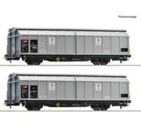 Roco 6600110 SBB Cargo Hbbillns Sliding Wall Wagon Set (2) VI