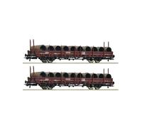 ROCO 6600120 Set Of Two Cars With Tilting Stands ÖBB Metal Wire Coils