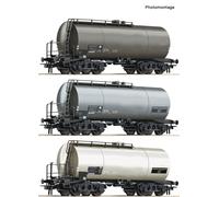 ROCO 76015 Set 3 Tank Cars DRG Ep 2 Free Märklin Axles New 1:87