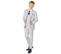 Roco, Boys 5 Piece Stone Wedding Suit, Boys Grey Prom Suit, 03 Years