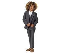 Roco Boys Grey Modern Fit Suit, 3 Piece Wedding Suit, Jacket, Waistcoat & Trouser Set, 13 Years
