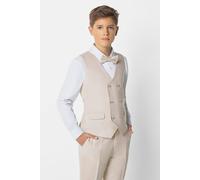 Roco Boy's Harvey - 4 Piece Beige Slim Fit Wedding Waistcoat Suit Set | Size: 6 Years Roco Beige 6 Years