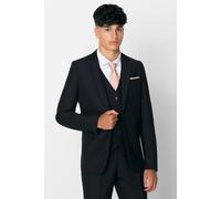 Roco Boys Black Modern Fit Suit, 3 Piece Wedding Suit, Jacket, Waistcoat & Trouser Set, 1 Years