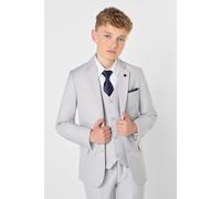 Roco, Boys 5 Piece Stone Wedding Suit, Boys Grey Prom Suit, 05 Years