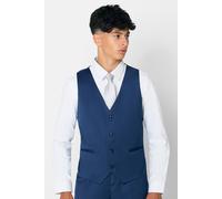 Roco Boy's Regular fit blue formal waistcoat, single-breasted, weddings, prom | Size: 8 Years Roco Blue 8 Years