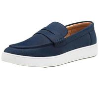 Roco, Boys Slip-on Navy Loafers, Faux Suede Navy Loafers, UK 03