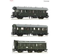 Roco DR Bip/B3 Branch Line Coach Set (3) III 1:87 Scale, HO Scale