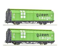 Roco Green Cargo 6600114 H0 Set of 2 Sliding Wall Trolley