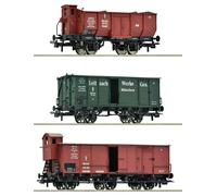 Roco H0 6600223 freight car set by K.Bay.Sts.B 3 pieces-NEW+OP