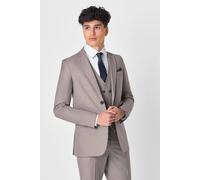 Roco Men's Ford - 3 Piece Slim Fit Neutral Beige Wedding Suit in Natural | Size: 16 Years Roco Natural 16 Years