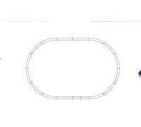 Roco Oval Track Solid Ballast Soft Size Dimensions 150 x 100 cm