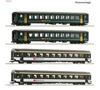 Roco SBB IR1617 B/A Coach Set (4) V 1:87 Scale, HO Scale