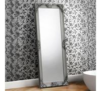 Rococo Leaner Mirror - Rectangular - Pewter