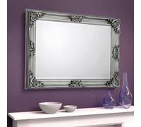 Rococo Wall Mirror - Rectangular - Pewter