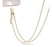 ROCONTRIP Metal Phone Strap Crossbody Phone Lanyard Chain Strap with 2 TPU Tether, Chain Crossbody for Women Girls Neck Straps for Most Mobile Phones-Dazzle Gold