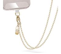 ROCONTRIP Metal Phone Strap Crossbody Phone Lanyard Chain Strap with 2 TPU Tether, iPhone Chain Crossbody for Women Girls Neck Strap for Most Mobile Phones