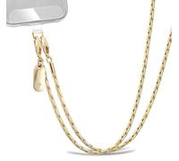 ROCONTRIP Metal Phone Strap Crossbody Phone Lanyard Chain Strap with 2 TPU Tether, iPhone Chain Crossbody for Women Girls Neck Strap for Most Mobile Phones