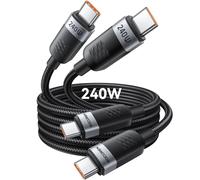 Rocoren 240W USB C to USB C Charger Cable Fast Charge, [2-Pack 2m] PD Type C to Type C Nylon Braided Fast Charging Cable for iPhone, Galaxy, Google Pixel, MacBook iPad Pro, Steam Deck, HP, Surface etc