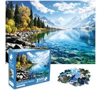 Rocorose Jigsaw Puzzles for Adults 1000 Pieces, Snow Mountain Lake Landscape Puzzles Impossible Difficult Challenging Nature Scenery Jigsaw Puzzles Scenic Art Home Decor