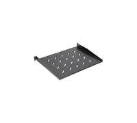 Rocstor 1U Universal Vented Rack Mount Shelf - 13.78in 350MM Depth - Black - 1U Rack Height x 19 Rack Width - 44lb / 20kg Weight Capacity - Cold-rolled Steel [CRS] - RoHS - Black