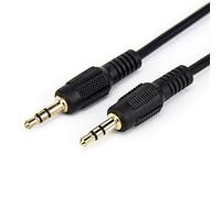 Rocstor Premium Slim 3.5mm Stereo Audio Cable 1 ft. - M/M - Mini-phone Male Stereo Audio Male to Male - .3m, Black