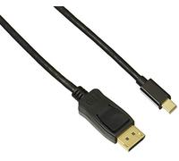 Rocstor Y10C165-B1 premium 6ft (2m) Mini DisplayPort 1.2v to DisplayPort Cable M/M - Supports 4Kx2K Resolution at 60Hz - Mini DP to DP Cable, Black