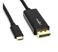 Rocstor Y10C167-B1 Premium 6ft USB-C to DisplayPort Cable M/M- USB Type-C to DisplayPort Converter Cable - 6ft (1.8m) - Supports up to 4K 60Hz Mac or Windows Compatible- DisplayPort/USB 3.1, Black