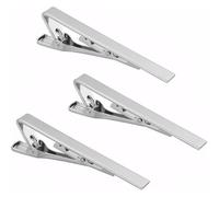 Roctee Tie Clips for Men, 3 Pack Men's Tie Clips Necktie Tie Bars Tie Pins for Men Accessories, 2.28'', Non-Precious Metal, No Gemstone