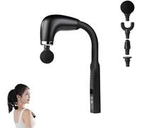 Rocuma Massage Hammer, Handheld Massager, 9 Modes & 4 Heads, Deeply Relaxing The Back and Neck, Relieving Fatigue(Black)