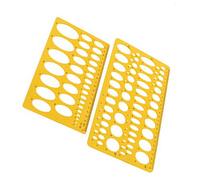 Rocutus 2 Pcs Oval Isometric Ellipse Geometry College Math Stencil Template for School Office