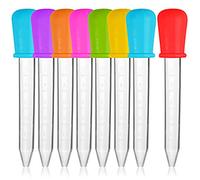 Rocutus 8 Pack Silicone Liquid Droppers Water Dropper,5Ml Clear Silicone Droppers Medicine Dropper Pipettes Eye Droppers Ear Dropper Medicine Dropper for Candy Molds, Gummy Mold, Oil and Crafts