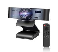 ROCWARE 4K Webcam with Remote, RC16 Computer Camera with Microphone,1080p 60fps FHD,AI Tracking,Privacy Cover, WDR,110°FOV,8X Digital Zoom,Streaming Camera for PC/Meeting/Teaching/Zoom