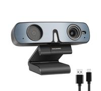 ROCWARE RC28 1080P 60FPS Webcam with Dual Microphones | Cardioid & Omnidirectional Pickup, Hi-Fi Sound, AI Noise Cancellation & Raw Audio Modes for Streaming, Video Calls & Studio-Quality Recording