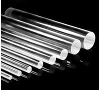 Rocwing Acrylic Round Rod Clear Solid Bar Transparent PMMA Plastic Stick Various Diameters with 500mm / 1000mm Length ("Diameter 25mm, 500mm Length")