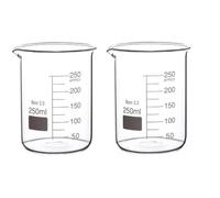 Rocwing Boro 3.3 Glass Graduated Measuring Beaker for Lab or Kitchen (2x250ml)