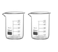 Rocwing Boro 3.3 Glass Graduated Measuring Beaker for Lab or Kitchen (2x50ml)