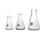 Rocwing - Borosilicate 3.3 Graduated Conical Glass Flask for Laboratory (50ml+100ml+250ml)