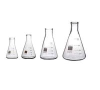 Rocwing - Borosilicate 3.3 Graduated Conical Glass Flask for Laboratory (50ml+100ml+250ml+500ml)