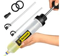 RocwooD 500ml Syringe-Style Fluid Evacuator 17.6oz 500cc - Precision Fluid Extractor & Filler Pump with Locking Adapter and Tubes - Ideal for Automotive, Marine & Small Engine Use