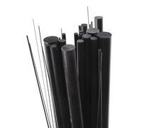 Rod, 5pcs/10pcs Carbon Fiber Rod Dia 1mm 2mm 3mm 4mm 5mm 6mm Length 500mm 3 Fibra De Carbono (Color : Black, Size : 6mm 5pcs)