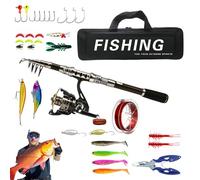 Rod and Reel Combination, Fishing Rod and Reel Combination, Lightweight Saltwater Fishing Rod and Reel Combinations, Non-Slip Handle, Ice Fishing Accessories for Saltwater and Freshwater Fishing
