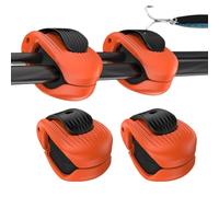 Rod Clips | 4 Pieces Non Slip Adjustable Fishing Rod Holders | Durable Rods Rack for Secure Storage | Portable Fishing Gear Holder for Beginner Enthusiast Women Family Outdoor Beach Boat Vehicle