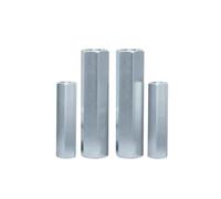 Rod Coupling Hex Nut Steel Galvanized Long Connection Thread Nut(M8x30 20Pcs)