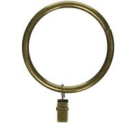 Rod Desyne Curtain Rings w/Clip, Other, Antique Brass, 6"x4"x4"