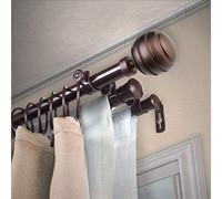 Rod Desyne Dina 13/16" Triple Curtain Rod, 48-84 inch, Cocoa